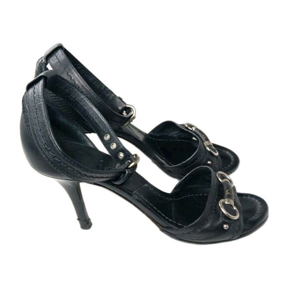 Vintage Dior Horsebit Logo Heeled Sandals Size 36 EU / US 6 - Picture 3 of 12